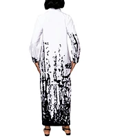 Dai Moda Women's Bali Tide Print Maxi Dress