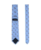 Trafalgar Men's Down The Stretch Racehorse Linen Blend Necktie