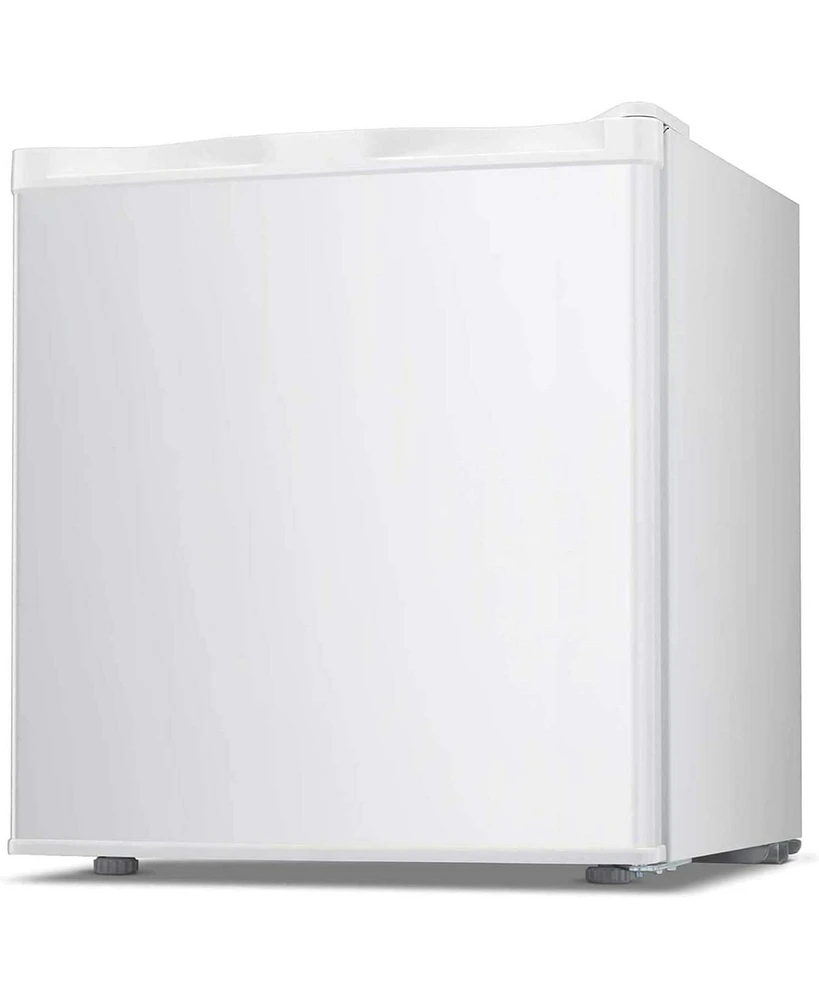 Cowsar 1.1 Cu.ft Upright Freezer , Compact Mini Freezer with Reversible Single Door, Temperature Control, Removable Shelves, White