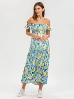 Pietro Brunelli Maternity Maternity Ruffle Tiered Floral Chloe' Dress