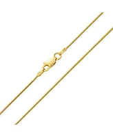 Bling Jewelry Thin 025 Gauge .925 Sterling Silver 14K Gold Plated Magic 8 Sided Snake Chain Necklace