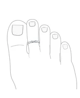 Bling Jewelry Punk Rocker Caribbean Pirate Skeleton Bones Midi Toe Rings Oxidized .925 Silver Sterling Adjustable