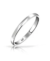 Bling Jewelry Minimalist Simple .925 Sterling Silver Couples Eternity Band Ring Or Thumb Ring 3mm