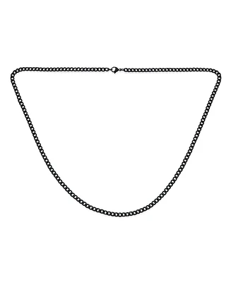 Bling Jewelry Heavy Duty Biker Solid Curb Link Chain Necklace Gold Tone Stainless Steel 4MM