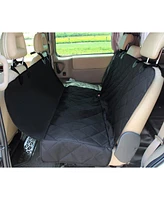 Luxury Pet Car Back Seat Cover: Black