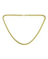 Bling Jewelry Stylish Durable 14k Gold Plated Silver Tone Black Stainless Steel Heavy Duty Biker Jewelry Necklace Solid 5mm Curb Wheat Link Foxtail Chain In 20 24 30 Inch Lengths