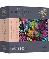 Trefl Wood Craft 501 Piece Wooden Puzzle - Colorful Puppy