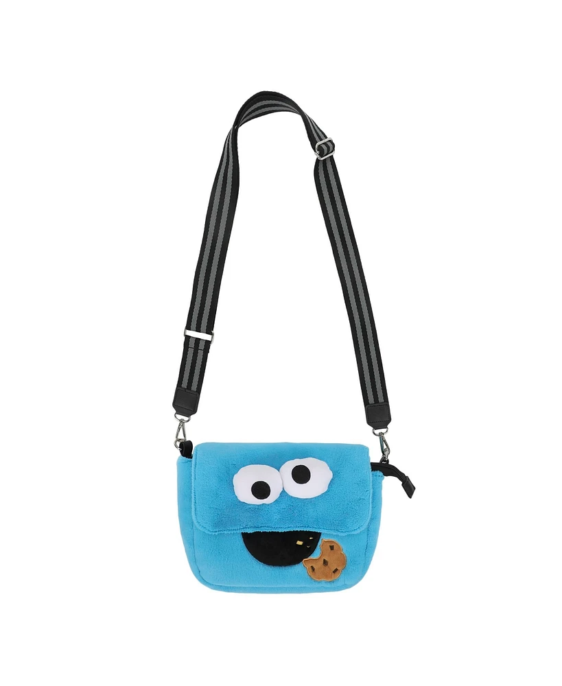 Sesame Street Cookie Monster 26 Cm Plush Women's Crossbody Bag