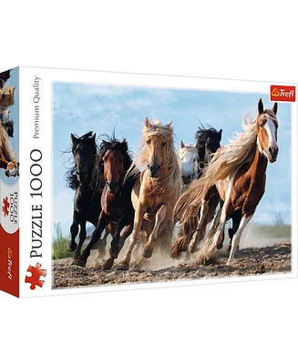 Trefl Red 1000 Piece Puzzle - Galloping horses