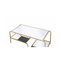 Minimalist Glass and Metal Coffee Table – Elegant and Functional