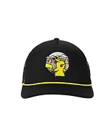 Pokemon Men's Pikachu Thunderbolt Pattern Black Trucker Hat