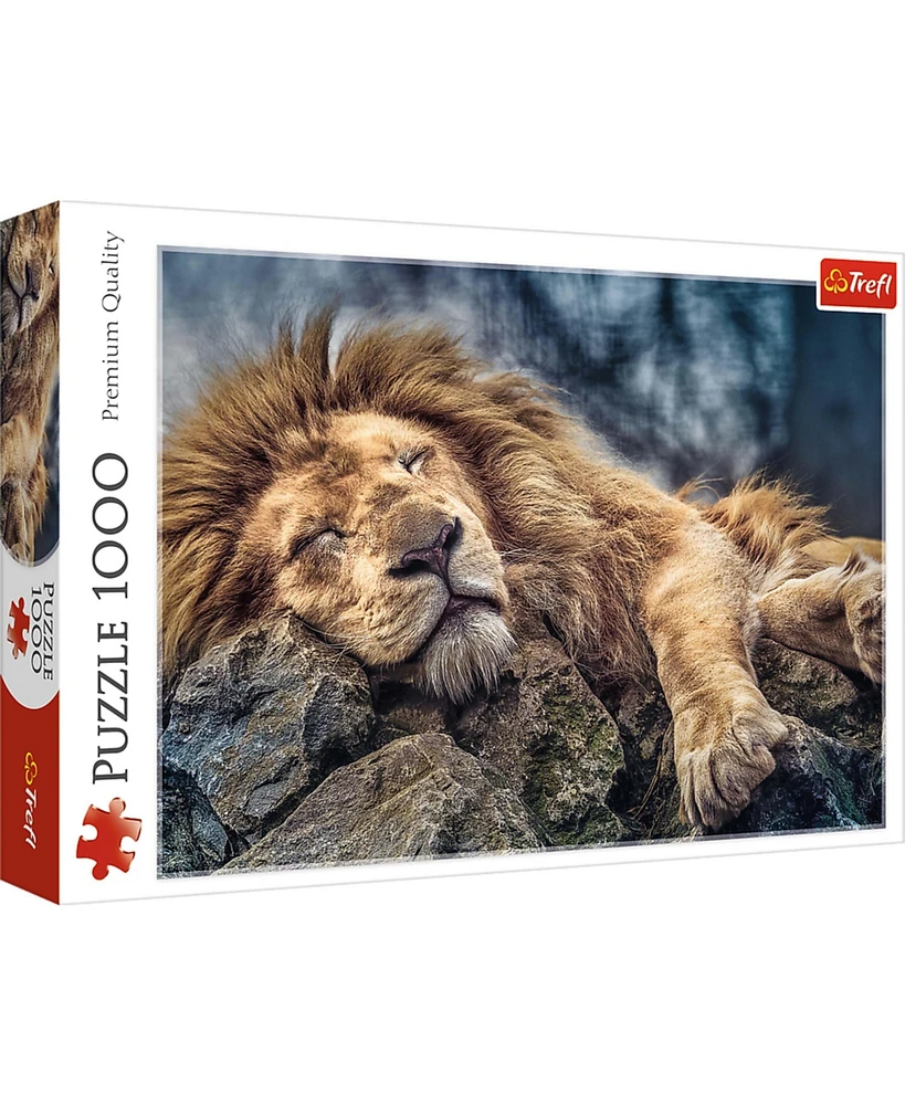 Trefl Red 1000 Piece Puzzle - Sleeping lion