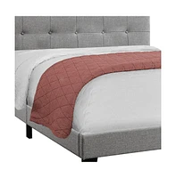 Upholstered Bed Frame with Padded Headboard for Bedroom Comfort