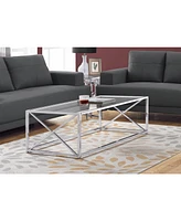 Contemporary Glass and Iron Coffee Table for Home or Office