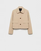 Mango Women's Pockets Cotton Jacket