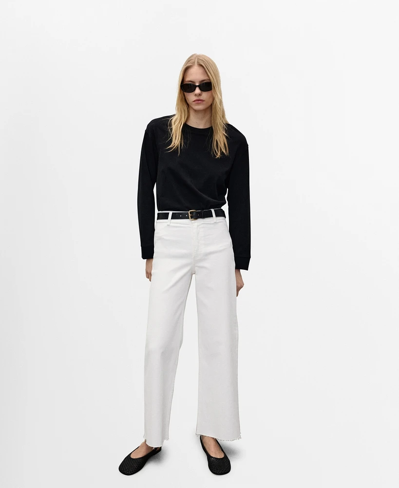 Mango Women's Catherin Culotte High-Rise Jeans