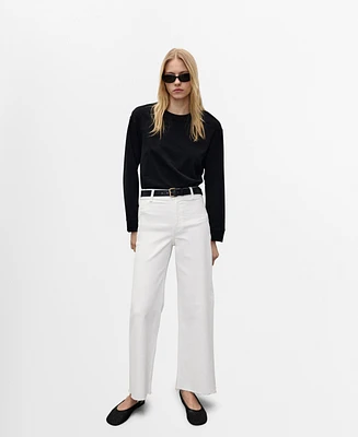 Mango Women's Catherin Culotte High-Rise Jeans