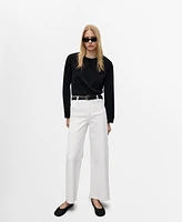 Mango Women's Catherin Culotte High-Rise Jeans