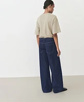 Mango Women's Low-Rise Wide Leg Jeans