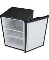 Cowsar Upright Freezer 3.0 Cu.ft, Compact Mini Freezer with Reversible Single Door, Temperature Control, Removable Shelves, Small freezer Stainless St