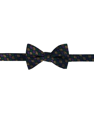 Trafalgar Men's Carnival Diamond Multi-Colored Novelty Silk Bow Tie
