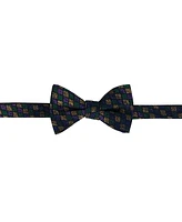 Trafalgar Men's Carnival Diamond Multi-Colored Novelty Silk Bow Tie