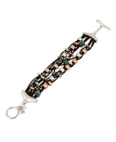 Robert Lee Morris Soho Patina Multi Row Toggle Bracelet