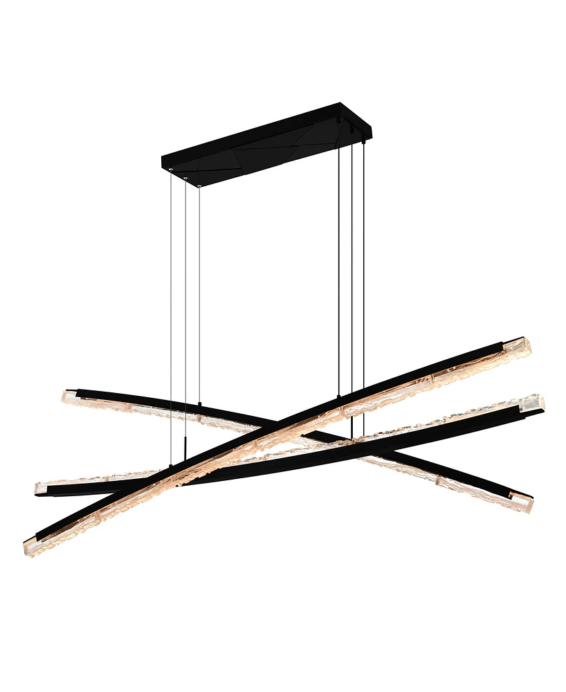 Cwi Lighting 26" Metal Saber Integrated Led Chandelier