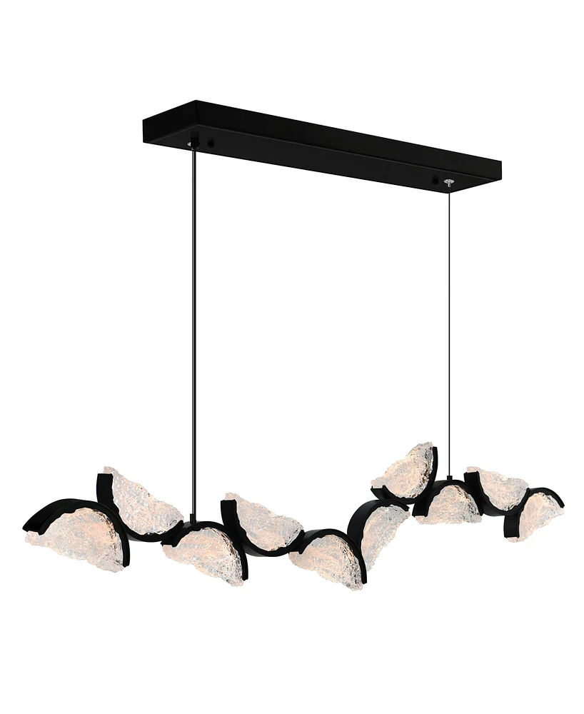 Cwi Lighting 17" Metal Moon Integrated Led Chandelier