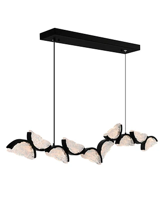 Cwi Lighting 17" Metal Moon Integrated Led Chandelier