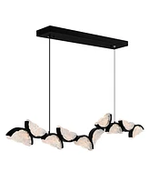 Cwi Lighting 17" Metal Moon Integrated Led Chandelier