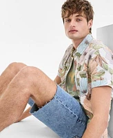 Sun Stone Mens Duke Floral Print Shirt Surf Club Graphic T Shirt Denim Shorts Exclusively At Macys