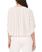 Vince Camuto Women's Striped 3/4-Sleeve Top