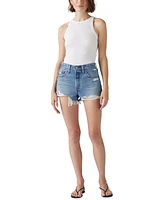 Levis Women's 501 Original Cotton Raw-Edge Shorts