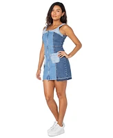 Roxy Juniors' Sami Patchwork Denim Sleeveless Dress
