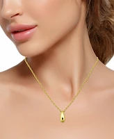 2-Pc. Set Polished Teardrop Pendant Necklace & Matching Stud Earrings