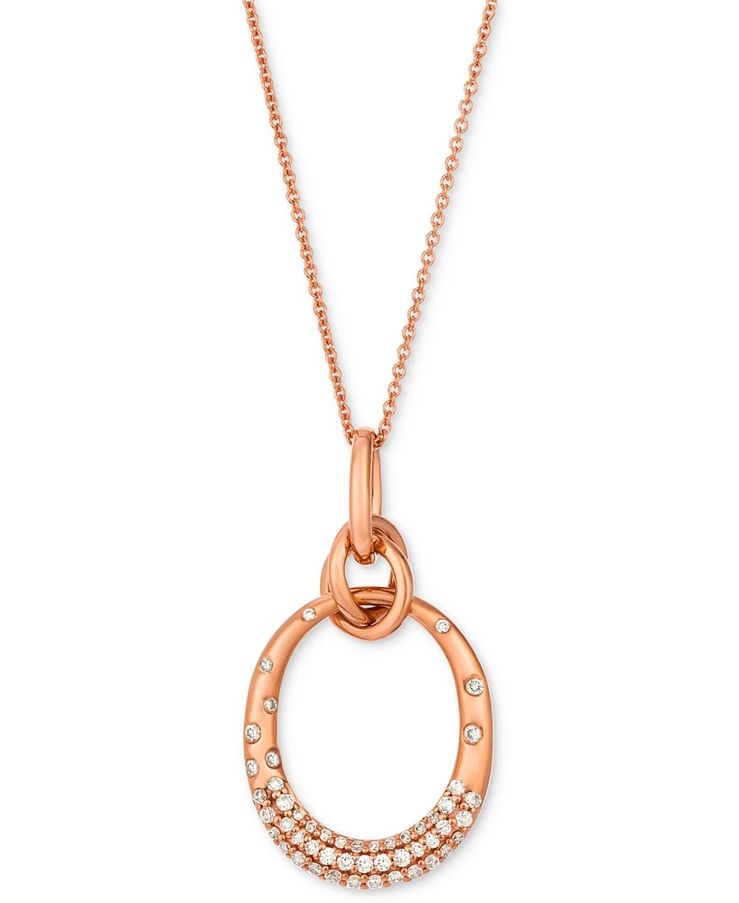 Le Vian Nude Diamond Pendant Necklace (1/4 ct. t.w.) in 14k Rose Gold, 20"