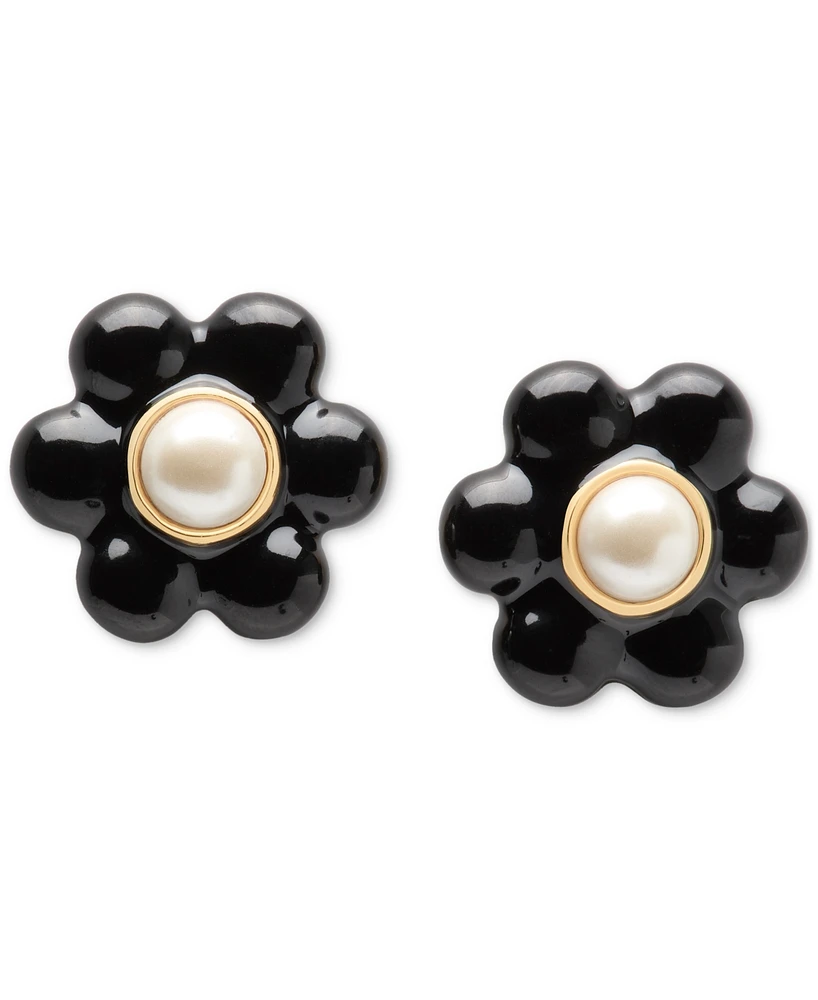 kate spade new york Gold-Tone Petal Puff Floral Stud Earrings