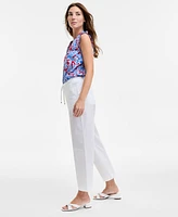 Tommy Hilfiger Women's Cotton Tie-Front Ankle Pants