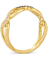 Le Vian Chocolate Diamond (1/20 ct. t.w.) & Nude Diamond (1/10 ct. t.w.) Statement Ring in 14k Yellow Gold