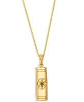 Le Vian Vanilla Diamond & Chocolate Diamond Mezuzah Pendant Necklace in 14k Yellow Gold, 20"