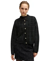 Boss by Hugo Women's Sparkle Tweed Cropped Jacket