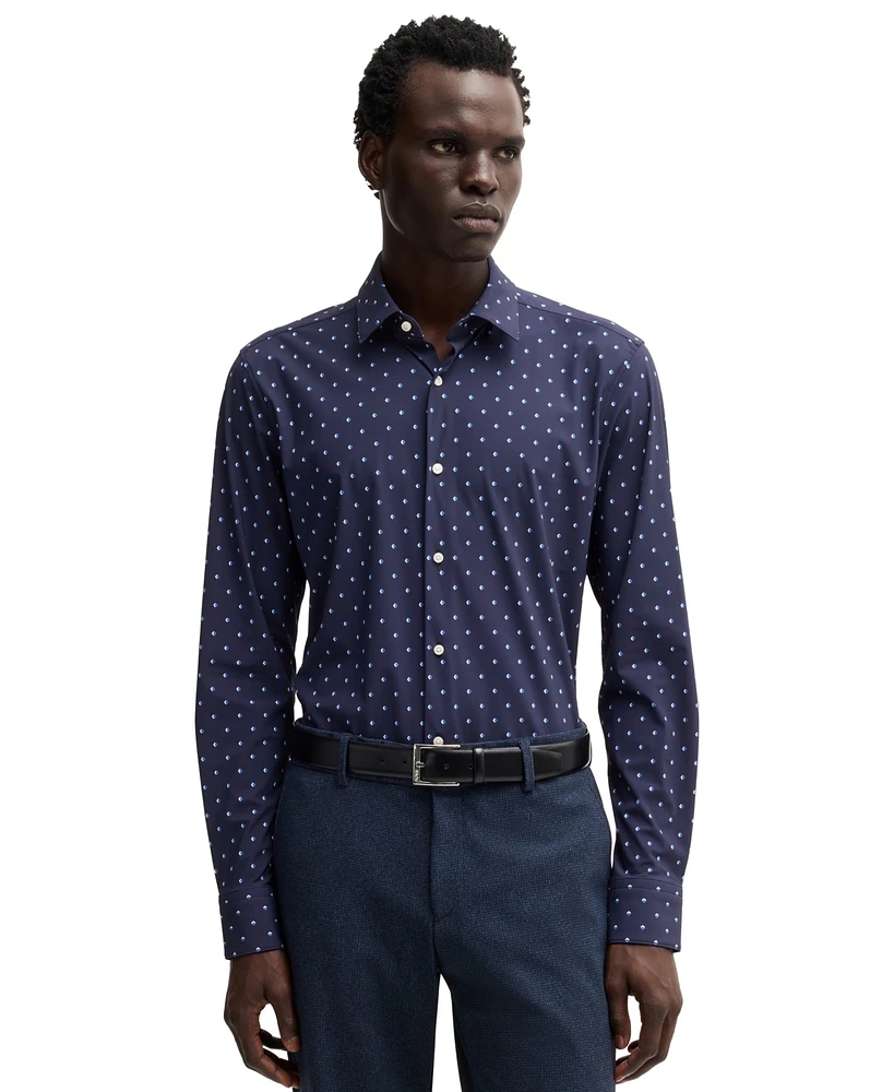 Boss by Hugo Men's Slim-Fit Performance Dress Shirt