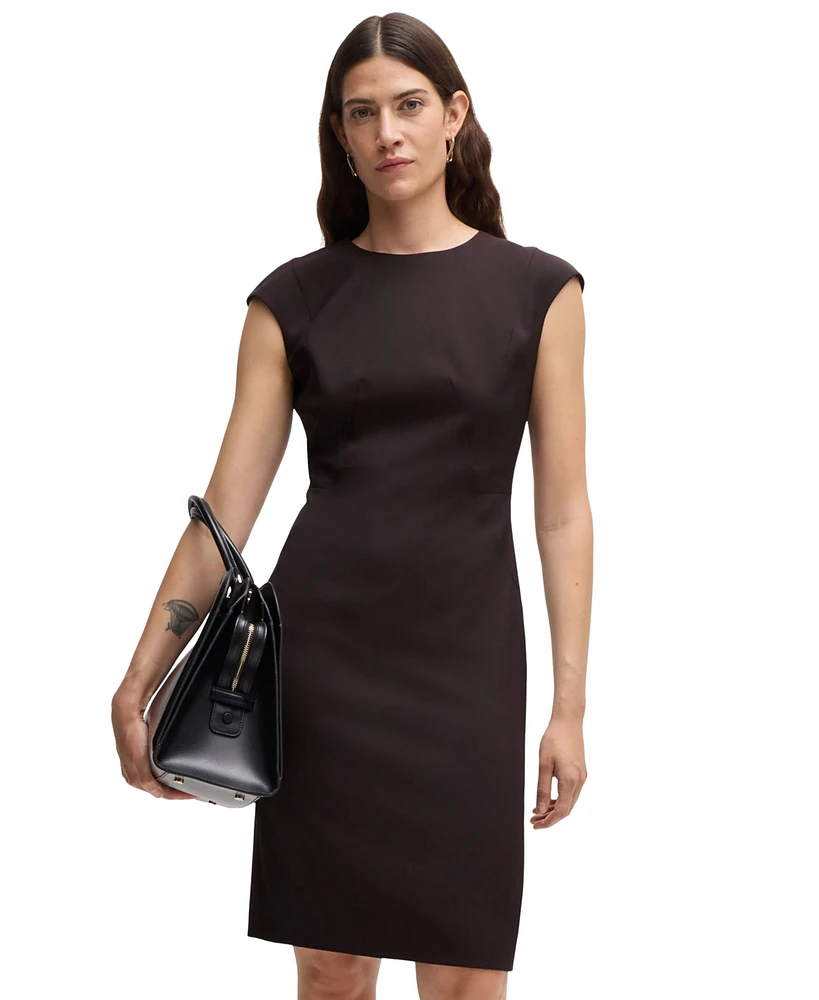Boss by Hugo Women's Virgin-Wool Slim-Fit Dress