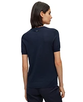 Boss by Hugo Women's Merino Wool Short-Sleeved Sweater
