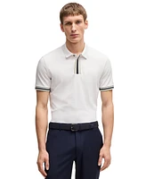 Boss by Hugo Men's Contrast Tipping Interlock-Cotton Polo Shirt