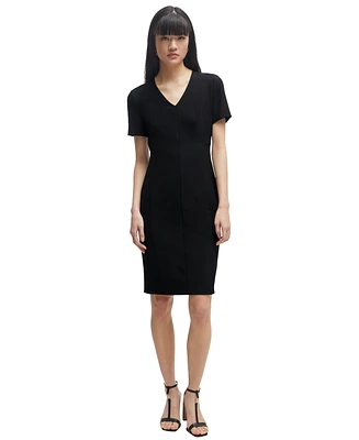 Boss by Hugo Women's Slim-Fit Full Rear Zip Dress