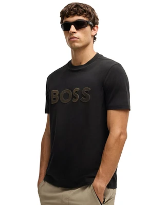 Boss by Hugo Men's Large Logo Regular-Fit T-Shirt