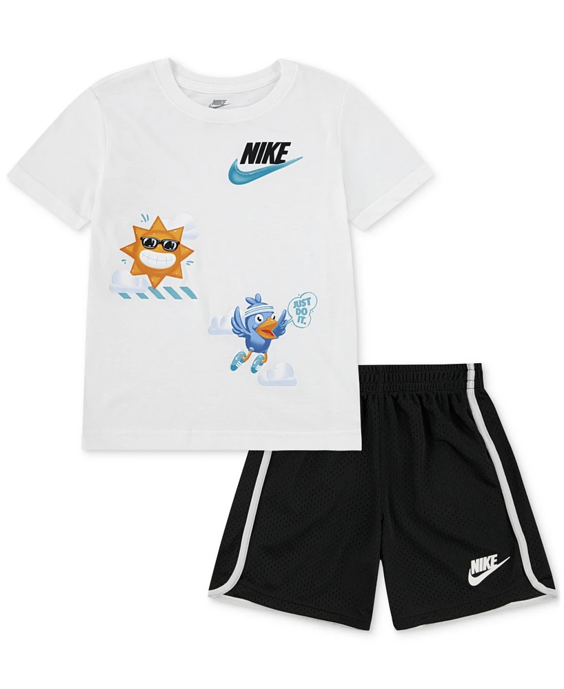 Nike Little Kids Just Believe T-Shirt & Shorts, 2 Piece Set
