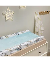 Lambs & Ivy Disney Baby Winnie the Pooh Hugs Soft Blue Minky Changing Pad Cover